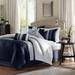 Madison Park Amherst Cal King 7 Piece Comforter Set in Navy - Olliix MP10-2209