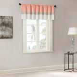 "Madison Park Amherst 50x18"" Polyoni Pintuck Valance in Coral - Olliix MP41-4376"