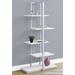 "Bookshelf / Bookcase / Etagere / 5 Tier / 60""H / Office / Bedroom / Metal / Laminate / White / Grey / Contemporary / Modern - Monarch Specialties I 7233"