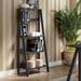 "55"" Wood Ladder Bookshelf in Black - Walker Edison BS55LDBL"