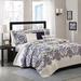 Madison Park Cali Full/Queen 6 Piece Quilted Coverlet Set in Blue - Olliix MP13-1521