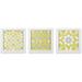 Madison Park Tuscan Tiles Framed Gel Coated Paper Set of 3 in Yellow - Olliix MP95B-0002