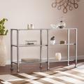 Jaymes Metal/Glass 3-Tier Console Table/Media Stand in Silver - SEI Furniture CM0771