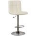 Signature Design Bellatier Tall Adjustable Height Barstool in White/Chrome (Set of 2) - Ashley Furniture D120-230