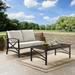 Kaplan 2Pc Outdoor Metal Conversation Set Oatmeal/Oil Rubbed Bronze - Loveseat & Coffee Table - Crosley KO60010BZ-OL