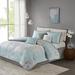 Madison Park Cal King 7 Piece Reversible Cotton Sateen Comforter Set in Blue - Olliix MP10-5269