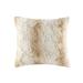 "Madison Park Zuri 20x20"" Faux Fur Square Pillow in Sand - Olliix MP30-4814"