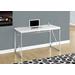 Computer Desk / Home Office / Laptop / Work / Metal / Laminate / Glossy White / Chrome / Contemporary / Modern - Monarch Specialties I 7205