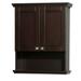 Acclaim Solid Oak Bathroom Wall-Mounted Storage Cabinet in Espresso - Wyndham WCV8000WCES