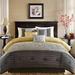 Madison Park Serene Queen Embroidered 7 Piece Comforter Set in Yellow - Olliix MP10-4185