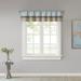 "Madison Park Amherst 50x18"" Polyoni Pintuck Window Valance in Blue - Olliix MP41-2229"