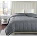 Madison Park Windom Full/Queen Microfiber Down Alternative Blanket w/ 3M Moisture Management in Charcoal - Olliix MP51-5149