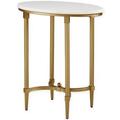 Madison Park Signature Bordeaux End Table in White/Gold - Olliix MPS120-0124