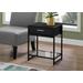 Accent Table / Side / End / Nightstand / Lamp / Storage Drawer / Living Room / Bedroom / Metal / Laminate / Tempered Glass / Black / Clear / Contemporary / Modern - Monarch Specialties I 3502