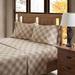 True North by Sleep Philosophy Cozy Flannel Full Sheet Set in Tan Plaid - Olliix TN20-0072