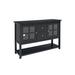 52 in. Wood Console Table TV Stand - Black - Walker Edison W52C4CTBL
