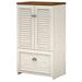 Bush Furniture WC53280-03 Fairview Storage Cabinet with Drawer in Antique White & Tea Maple