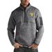 Men's Antigua Charcoal West Virginia Mountaineers Fortune Big & Tall Quarter-Zip Pullover Jacket