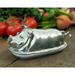 Vagabond House Garden Friends Happy Pig Butter Dish in Gray | 7.5 W in | Wayfair P108