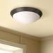 360 Lighting Davis Modern Ceiling Light Flush Mount Fixture Oil Rubbed Bronze 11 Wide Frosted Glass Dome Shade for Bedroom Kitchen Living Room House