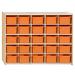 Wood Designs Contender 25 Compartment Cubby w/ Trays Wood in Orange | 33.875 H x 46.75 W x 12 D in | Wayfair C16009OR
