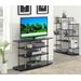 Designs2Go No Tools Wide Highboy TV Stand in Black - Convenience Concepts 141031BL