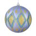 Vickerman 528709 - 4" Periwinkle Matte Glitter Diamond Ball Christmas Tree Ornament (4 pack) (N188029D)