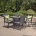 Alcott Hill® Westmont 5 Piece Outdoor Dining Set Wicker/Rattan in Gray | 29 H x 46.5 W x 46.5 D in | Wayfair ALTH1760 41559786