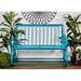 Red Barrel Studio® Gyana Khadir Metal Garden Outdoor Bench in Blue | 37 H x 49 W x 37 D in | Wayfair BNGL1934 26861889