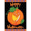 Toland Home Garden Happy Halloween 28 x 40 inch House Flag, Polyester in Black/Orange | 40 H x 28 W in | Wayfair 109268