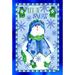 Toland Home Garden Snowman Mitten 2-Sided Polyester 40 x 28 in. House Flag in Blue | 40 H x 28 W in | Wayfair 109712