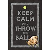 Toland Home Garden Keep Calm And Throw the Ball 2-Sided Polyester 40 x 28 in. House Flag in Black | 40 H x 28 W in | Wayfair 109782