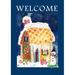 Toland Home Garden Gingerbread Welcome 12.5 x 18 Inch Garden Flag, Polyester in Blue | 18 H x 12.5 W in | Wayfair 111304