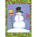 Toland Home Garden Top Hat Snowman Polyester 18 x 12.5 in. Garden Flag in Gray/Green | 18 H x 12.5 W in | Wayfair 110561