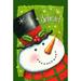 Toland Home Garden Believe Snowman Polyester 12 x 18 in. Garden Flag in Green | 18 H x 12.5 W in | Wayfair 119727