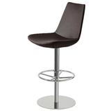 Brayden Studio® Shinkle Swivel Bar Stool Upholstered/Leather/Metal/Faux leather in Black | 19 W x 22 D in | Wayfair BSTU3611 45198433