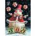 Toland Home Garden Peppermint Snowman 28 x 40 inch House Flag, Polyester in Black | 40 H x 28 W in | Wayfair 101232
