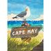 Toland Home Garden Beach Bird-Cape May 28 x 40 inch House Flag, Polyester in Blue | 40 H x 28 W in | Wayfair 1010960