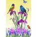 Toland Home Garden Birds n Butterflies Polyester 18 x 12.5 in. Garden Flag in Gray/Yellow | 18 H x 12.5 W in | Wayfair 1110368