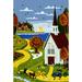 Toland Home Garden Rolling Hills 2-Sided Polyester 18 x 12.5 in. Garden Flag in Blue/Brown/Yellow | 18 H x 12.5 W in | Wayfair 1110371
