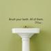 Belvedere Designs LLC Brush Your Teeth Wall Quotes™ Decal Vinyl in Black | 4 H x 24 W in | Wayfair bath0305blk4x24