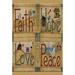 Toland Home Garden Faith Hope Love Peace 28 x 40 inch House Flag, Polyester in Brown | 40 H x 28 W in | Wayfair 1010778