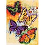 Toland Home Garden Flight of the Butterflies Polyester 18 x 12.5 inch Garden Flag in Black | 18 H x 12.5 W in | Wayfair 112596