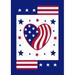 Toland Home Garden Heart of America 28 x 40 Inch House Flag, Polyester in Blue | 40 H x 28 W in | Wayfair 1010927