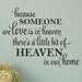 Belvedere Designs LLC A Little Bit Of Heaven In Our Home Wall Quotes™ Decal Vinyl in Black | 22 H x 28.5 W in | Wayfair home0316blk22x28.5