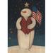 Toland Home Garden Flag Waving Snowman 28 x 40 inch House Flag, Polyester in Black/Brown | 40 H x 28 W in | Wayfair 107352