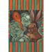 Toland Home Garden Late For A Date Bunny 12.5 x 18 Inch Garden flag, Polyester in Green | 18 H x 12.5 W in | Wayfair 119992