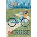 Toland Home Garden Rustic Let's Cruise 28 x 40 inch House Flag, Polyester in Blue/Green | 40 H x 28 W in | Wayfair 1010008
