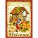 Toland Home Garden Autumn Birds 2-Sided Polyester 18 x 12.5 inch Garden Flag in Brown/Red/Yellow | 18 H x 12.5 W in | Wayfair 112503