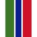 Toland Home Garden The Gambia Polyester 18 x 12.5 inch Garden Flag in Blue/Green/Red | 18 H x 12.5 W in | Wayfair 1110734